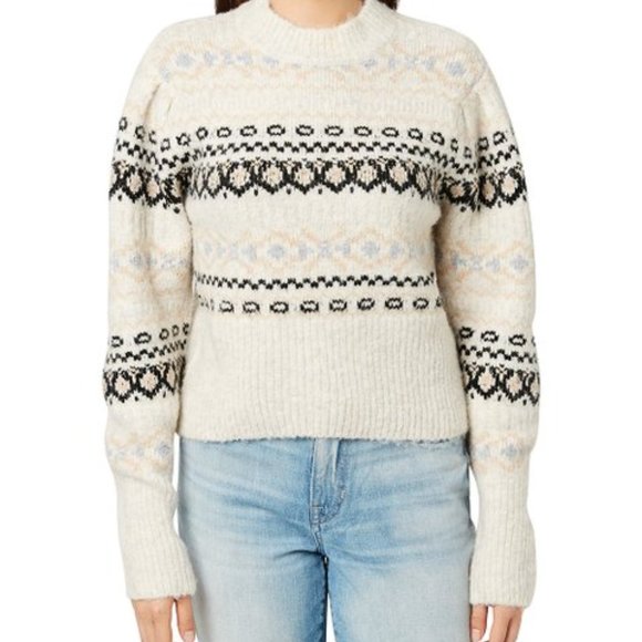 Buffalo David Bitton Sweaters - NWT Buffalo David Bitton | Cream Fair Isle Annalise Mock-Neck Sweater - L